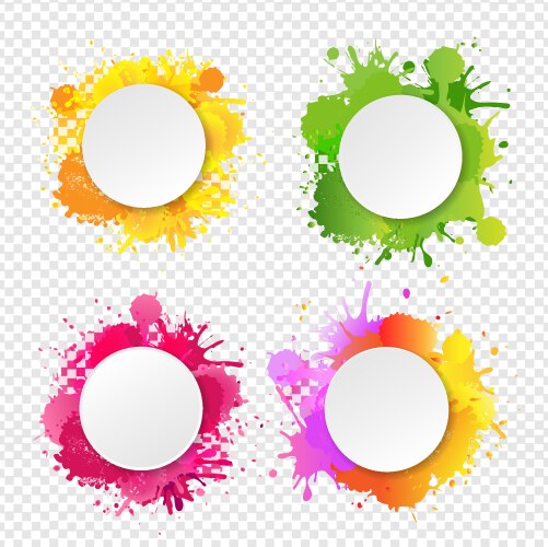 banner with blobs transparent background vector image