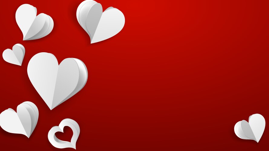 Background with paper hearts vector image