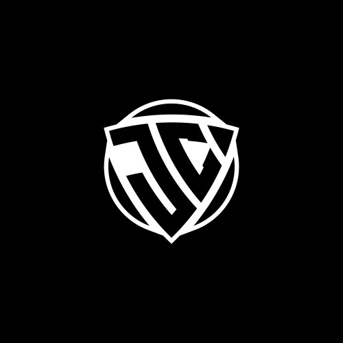Bs logo with triangle shape and circle rounded Vector Image
