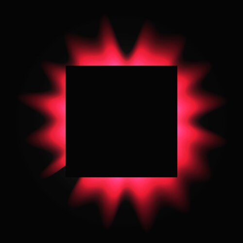 Square illuminate light frame with color gradient vector image
