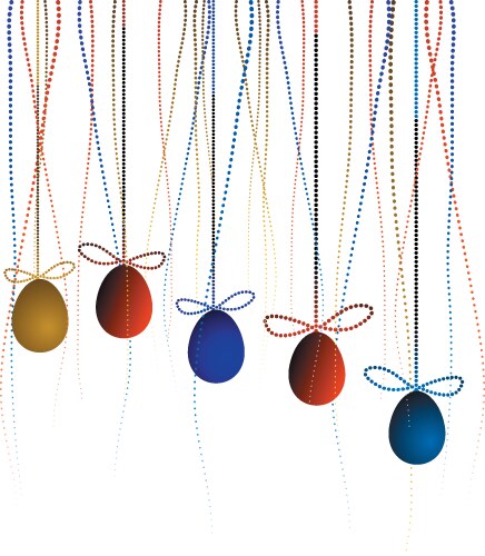 Easter eggs banner set Royalty Free Vector Image