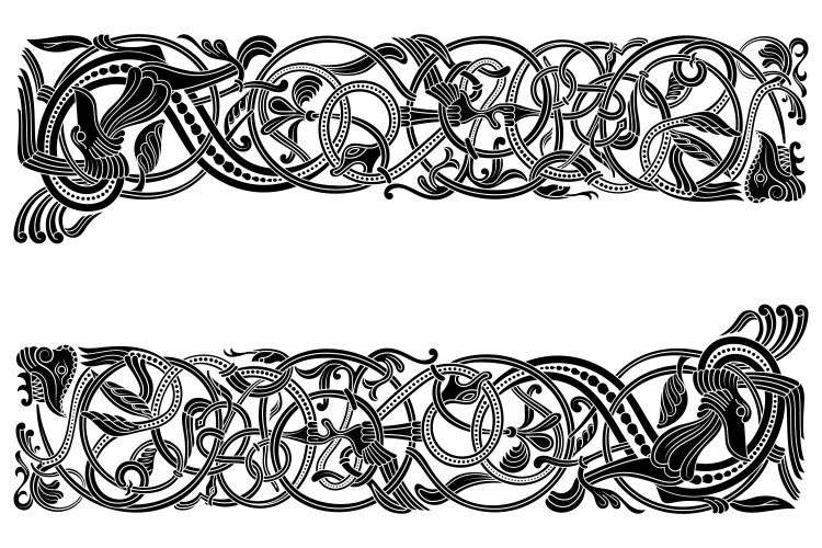 Viking scandinavian design ancient decorative Vector Image