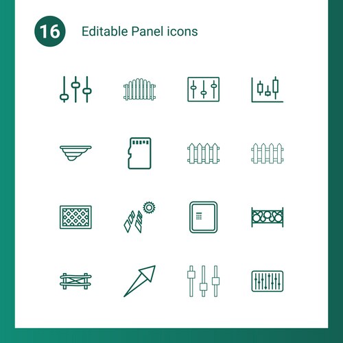 6 panel icons (36812327) – Free Vector | VectorStock