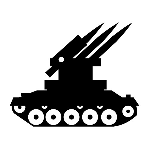 Anti-Aircraft Missile Icon Vector Image