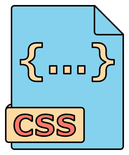 Css style sheet file icon cascading sheets vektorbild