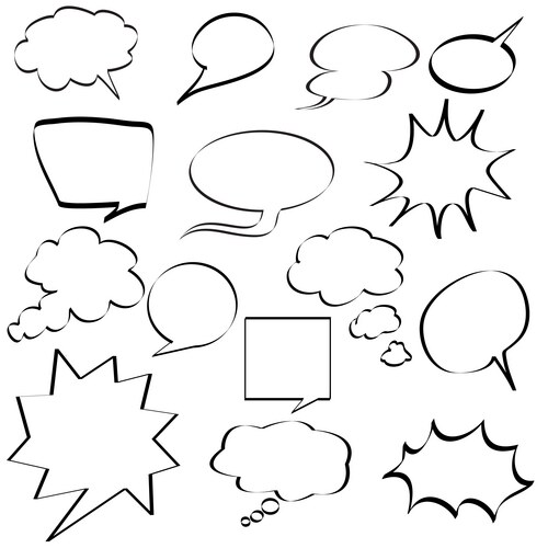 Retro Speech Bubbles Set – Royalty-Free Vector | VectorStock