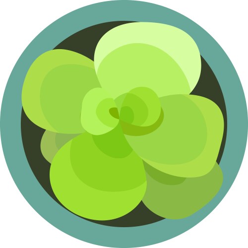 Top view plants easy copy paste in your landscape Vector Image