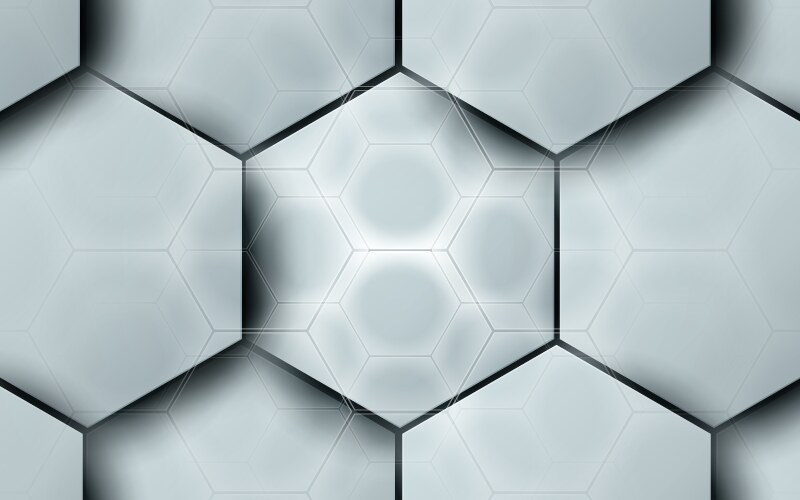 abstract hexagon pattern with futuristic vector image