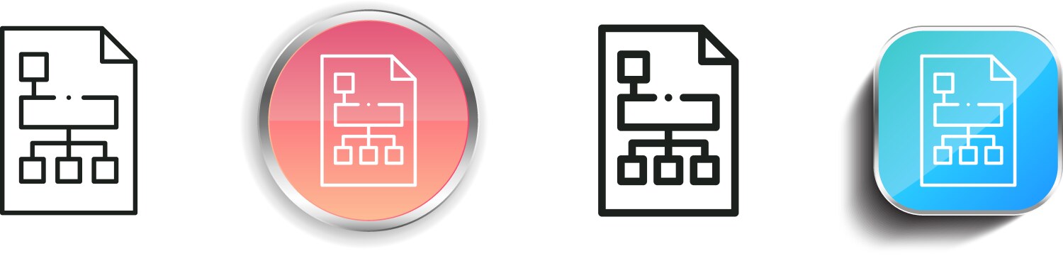 Hierarchy structure icon thin linear regular vector image