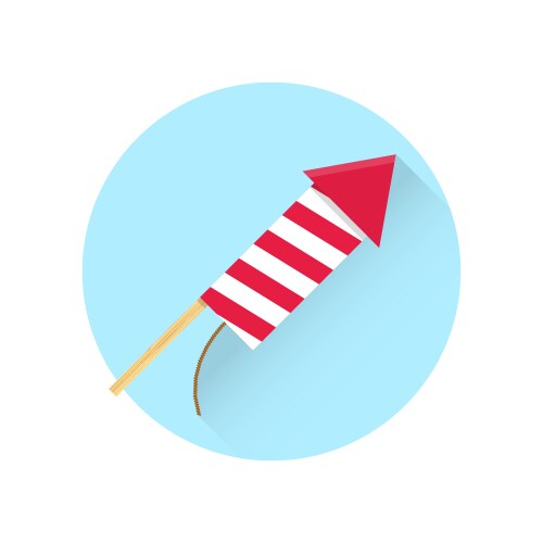 Simple rocket for firework Royalty Free Vector Image
