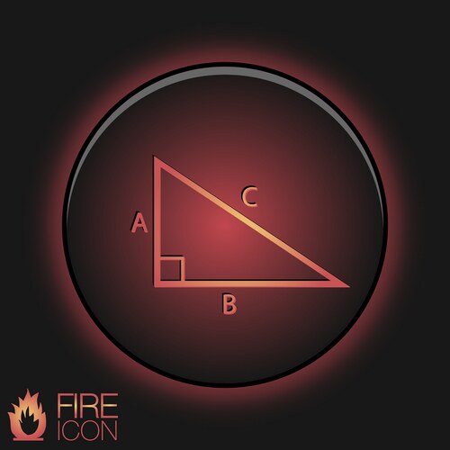 Triangle math symbol icon geometry learning – Royalty-Free Vector ...