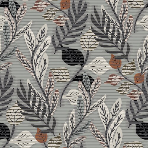 Neutral faded tropical leaf fern seamless pattern Vector Image