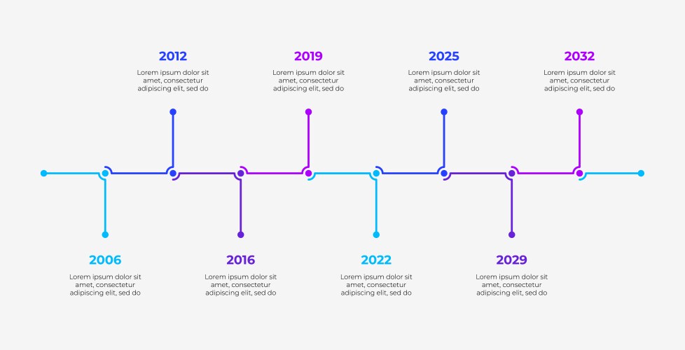 business infographic for company milestones vector