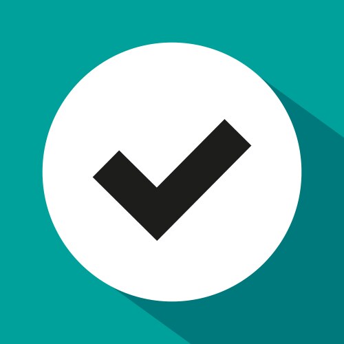 Checkmark icon set various ticks black approval Vector Image