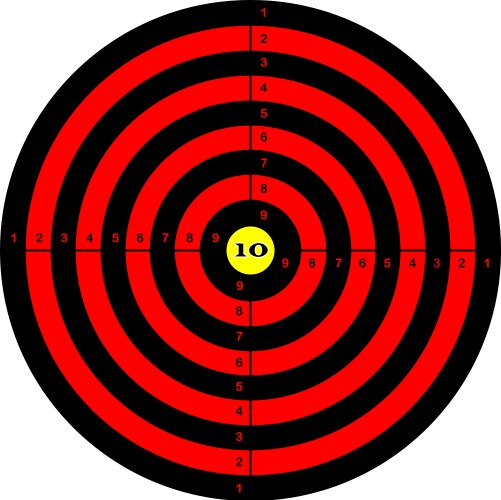 Color target Royalty Free Vector Image - VectorStock