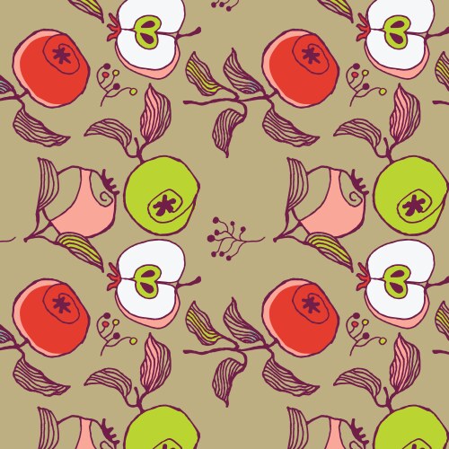 Abstract flowers seamless pattern Royalty Free Vector Image