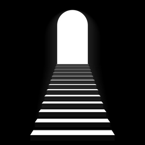 Architectural Staircase to Arch Vector Image