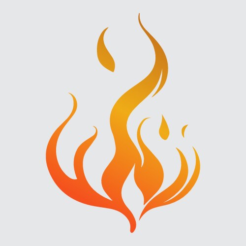 Flame icon Vector Image