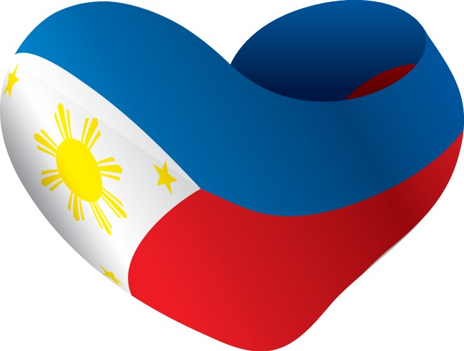 Philippines wavy flag Royalty Free Vector Image