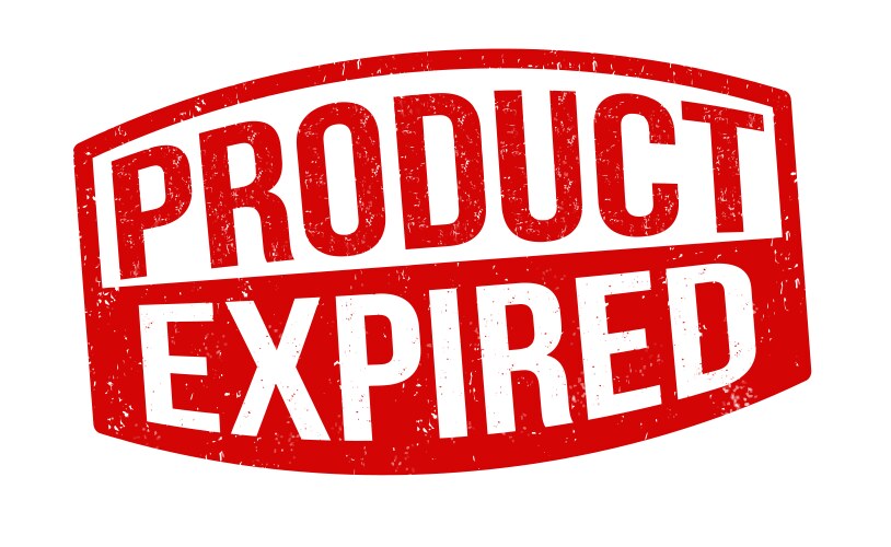 Expiration date product label design packaging Vector Image