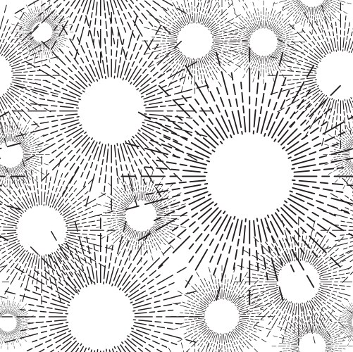 Hand drawn sun seamless pattern Royalty Free Vector Image