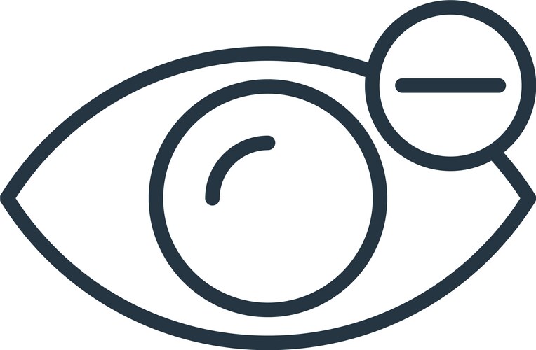 Simple Eye Icon – Black Outline – Royalty-Free Vector | VectorStock