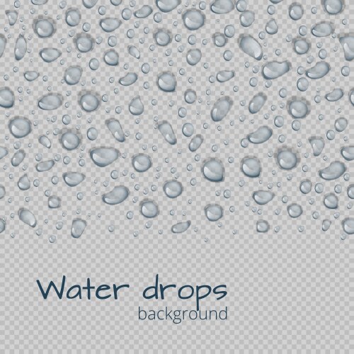 Border with raindrops vector image