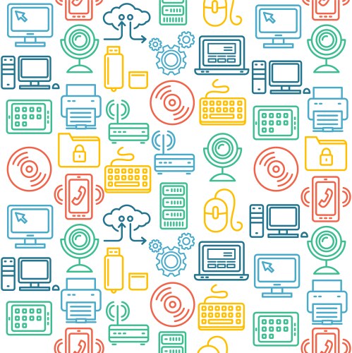 Modern Tech Computer Pattern vector image