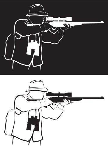 Vintage lever-action rifle with bullets – Royalty-Free Vector | VectorStock