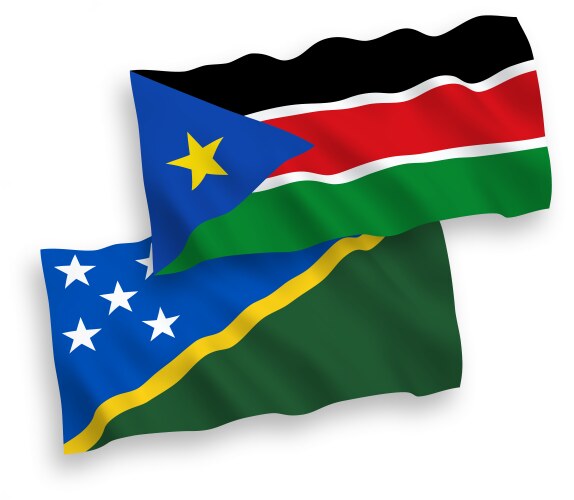 Flags of solomon islands and republic south Vector Image