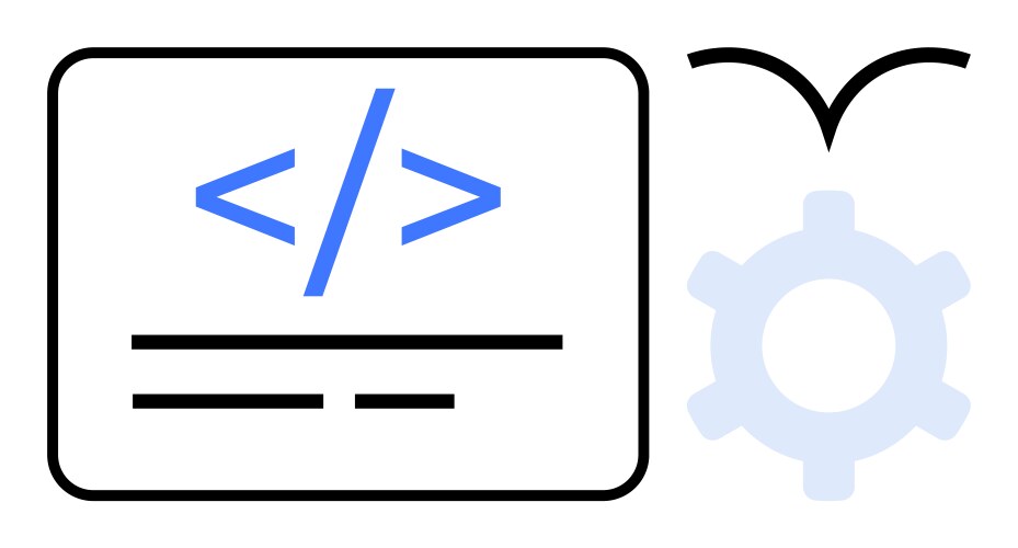 Coding interface with html tag gear and abstract vektorbild