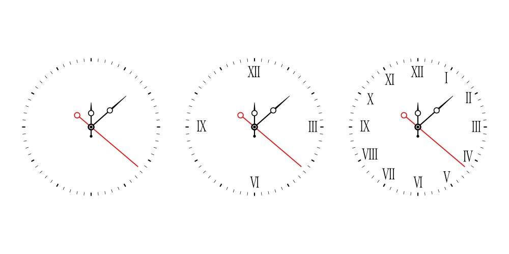 Clock face blank isolated on white background Vector Image