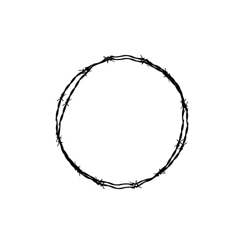 barbed wire circle vector image