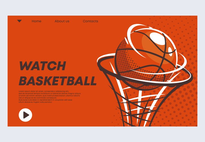 Basketball Banner Template Vector Image