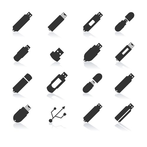 No usb stick sign icon flash drive button – Royalty-Free Vector ...