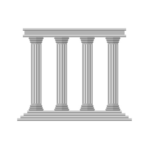 Ancient building with ionic columns Royalty Free Vector