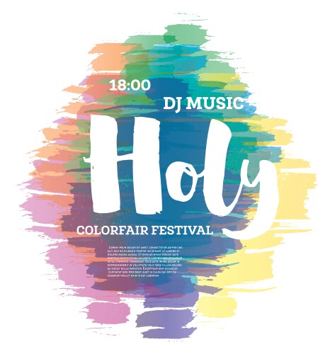 Colorful happy holi background Vector Image