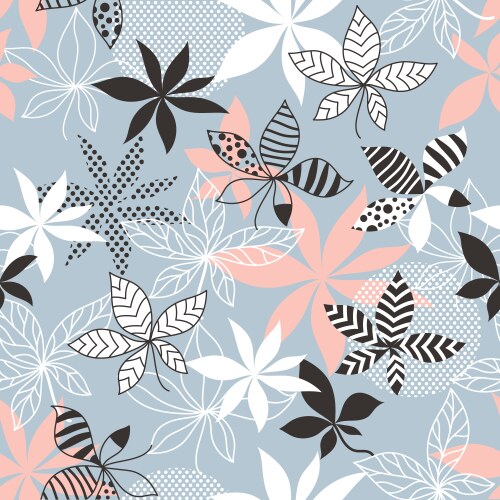 Abstract flower garden seamless pattern Royalty Free Vector