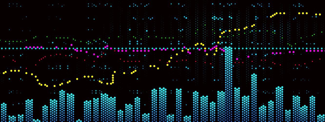 stock market graph background concept of business vector image