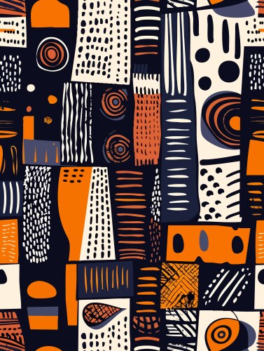 Abstract pattern with elements of african style vector image