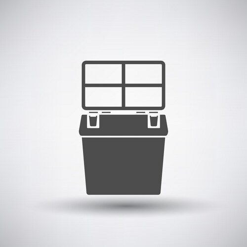 Fishing kit box icon Royalty Free Vector Image