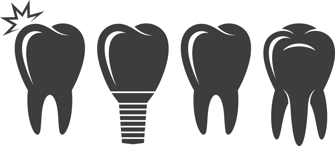 Human in the stages of tooth decay Royalty Free Vector Image