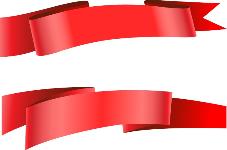 Red ribbon Royalty Free Vector Image - VectorStock