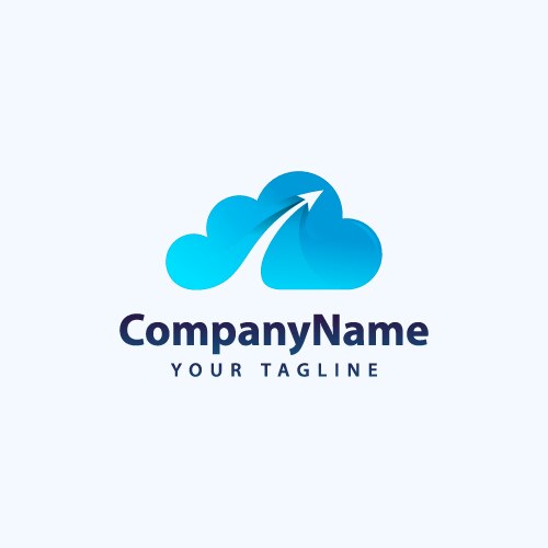 Cloud computing logo info emblems Royalty Free Vector Image