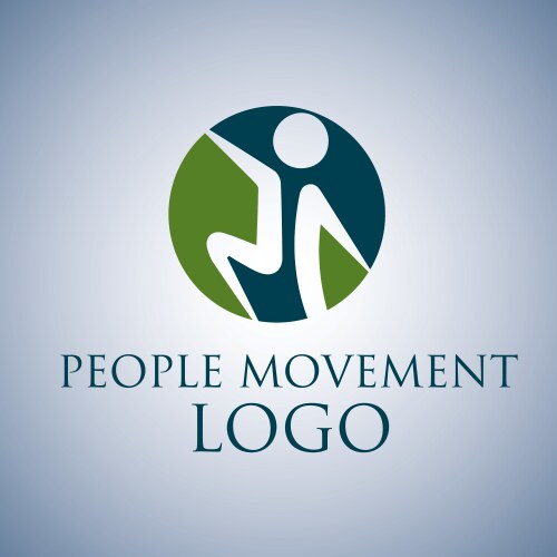 people movement logo 6 vector image