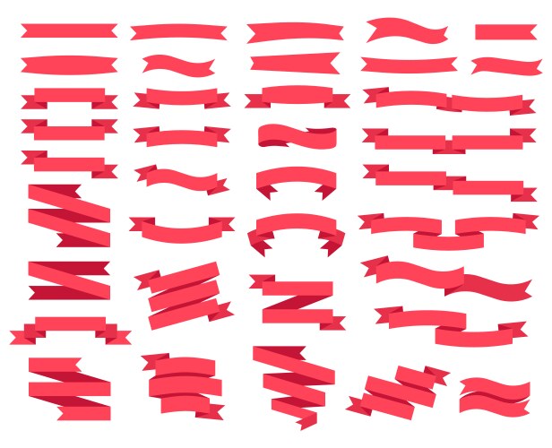 Retro styled ribbons collection Royalty Free Vector Image