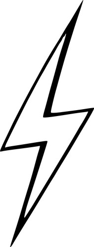 Hand-Drawn Lightning Bolt Icon Vector Image