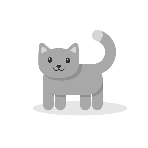 Icon of a cat isolated on white vector image