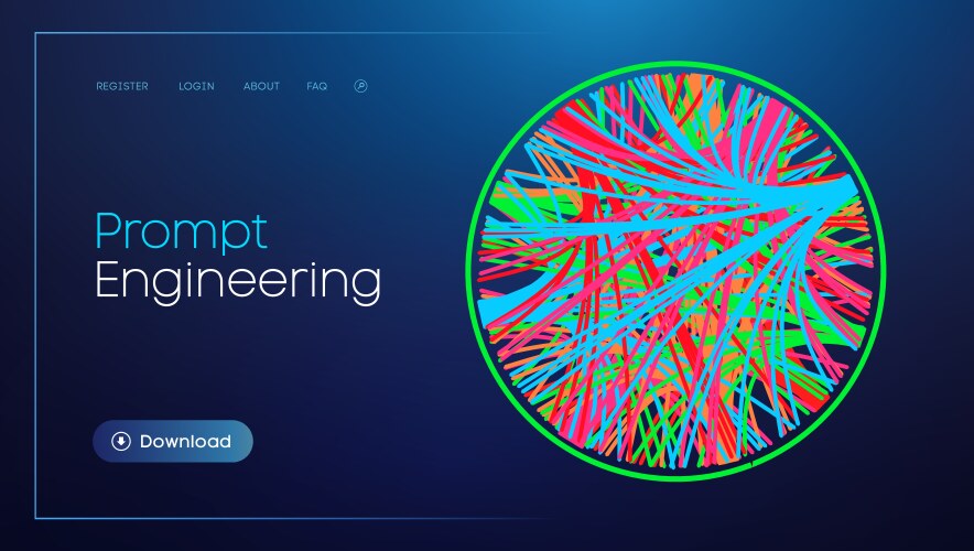 Prompt engineering ai and data visualization vector image