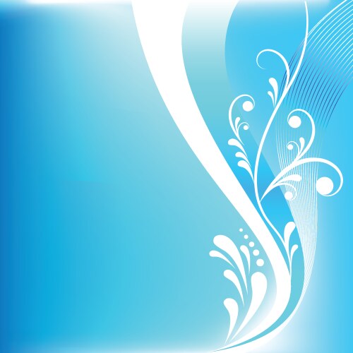 blue floral vector image